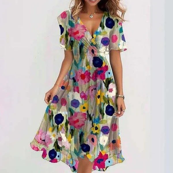 Priscilla™ | Elegant short sleeve dress